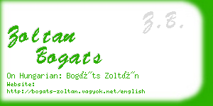 zoltan bogats business card